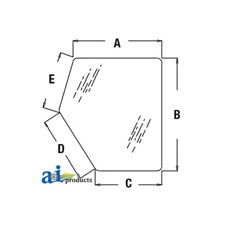 A & I Products Glass, Door, Lower (RH) 37.75" x24.5" x5.5" A-T133334